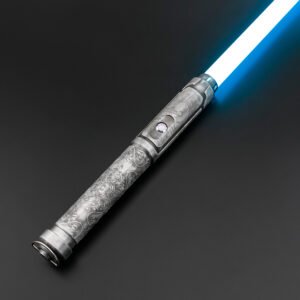 etched engraved neopixel silver lightsaber jedi sith saber combat saber